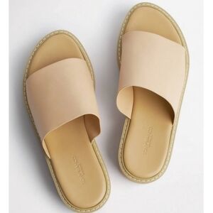 Tony Bianco Tan Platform Slide Sandals